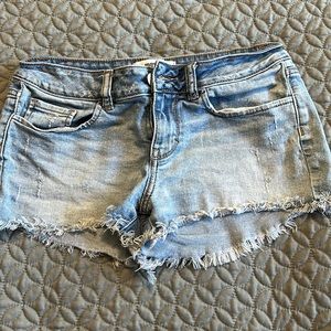 Victoria’s Secret Pink Distressed Blue Cutoff Jeans Excellent Used Condition